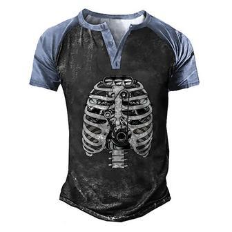 Halloween Skeleton Hand Funny Halloween Graphic Design Printed Casual Daily Basic Men's Henley Shirt Raglan Sleeve 3D Print T-shirt - Thegiftio UK