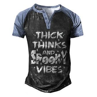 Halloween Thick Thighs Spooky Vibes Gift For Halloween Day Graphic Design Printed Casual Daily Basic Men's Henley Shirt Raglan Sleeve 3D Print T-shirt - Thegiftio UK