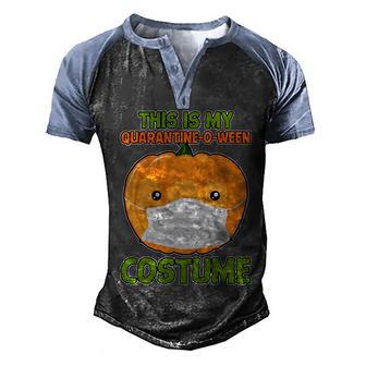 Halloween This Is My Quarantine-O-Ween Costume Pumpkin Graphic Design Printed Casual Daily Basic Men's Henley Shirt Raglan Sleeve 3D Print T-shirt - Thegiftio UK