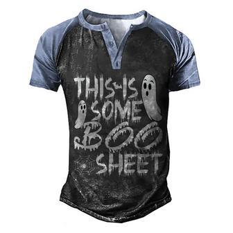 Halloween This Is Some Boo Sheet Gift For Halloween Day Graphic Design Printed Casual Daily Basic Men's Henley Shirt Raglan Sleeve 3D Print T-shirt - Thegiftio UK