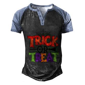 Halloween Trick Or Treat Broom Halloween Day Graphic Design Printed Casual Daily Basic Men's Henley Shirt Raglan Sleeve 3D Print T-shirt - Thegiftio UK