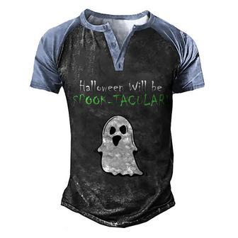 Halloween Will Be Spooktacular Ghost Graphic Design Printed Casual Daily Basic Men's Henley Shirt Raglan Sleeve 3D Print T-shirt - Thegiftio UK
