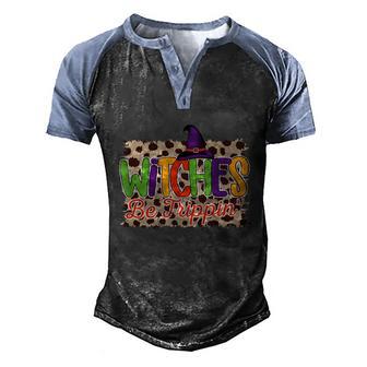 Halloween Witches Be Trippin Halloween Day Graphic Design Printed Casual Daily Basic Men's Henley Shirt Raglan Sleeve 3D Print T-shirt - Thegiftio UK