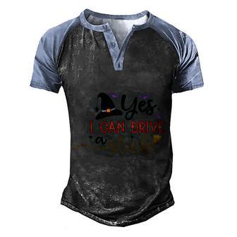 Halloween Yes I Can Drive A Stick Halloween Day Graphic Design Printed Casual Daily Basic Men's Henley Shirt Raglan Sleeve 3D Print T-shirt - Thegiftio UK