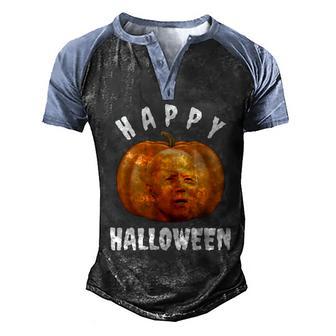Happy Halloween Funny Joe Biden Jack O Lantern Graphic Design Printed Casual Daily Basic Men's Henley Shirt Raglan Sleeve 3D Print T-shirt - Thegiftio UK
