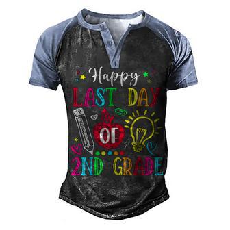 Happy Last Day Of 2Nd Grade Graduation Teacher Student Men's Henley Shirt Raglan Sleeve 3D Print T-shirt - Thegiftio UK