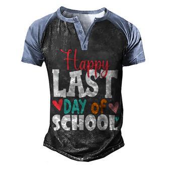 Happy Last Day Of School Students And Teachers V4 Men's Henley Shirt Raglan Sleeve 3D Print T-shirt - Thegiftio UK