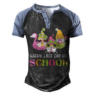Happy Last Day Of School Teacher Student Graduation Gnomes Men's Henley Shirt Raglan Sleeve 3D Print T-shirt - Thegiftio UK