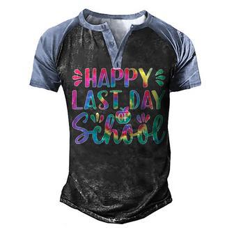 Happy Last Day Of School Teacher Student Graduation V2 Men's Henley Shirt Raglan Sleeve 3D Print T-shirt - Thegiftio UK
