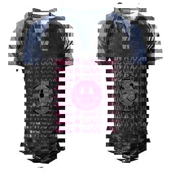 Have A Good Day Smile Face Funny Cute Men's Henley Shirt Raglan Sleeve 3D Print T-shirt - Thegiftio