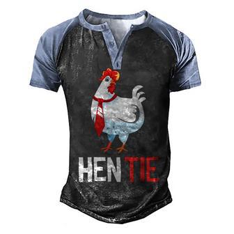 Hen Tie Chicken Anime Men's Henley Shirt Raglan Sleeve 3D Print T-shirt - Thegiftio UK