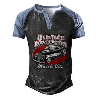 Heritage Rod Custom Graphic Design Printed Casual Daily Basic Men's Henley Shirt Raglan Sleeve 3D Print T-shirt - Thegiftio UK