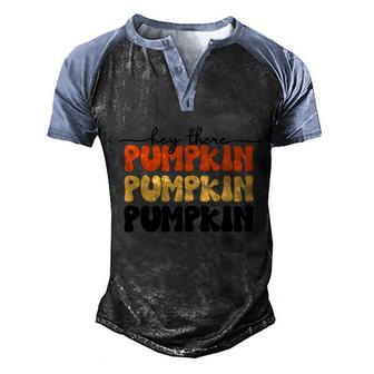Hey There Pumpkin Fall Holiday Season Funny Turkey Day Graphic Design Printed Casual Daily Basic Men's Henley Shirt Raglan Sleeve 3D Print T-shirt - Thegiftio UK