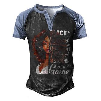 History Month Black Queen The Most Powerful Piece In Game Graphic Design Printed Casual Daily Basic Men's Henley Shirt Raglan Sleeve 3D Print T-shirt - Thegiftio UK