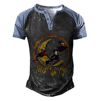 Hocus Pocus Halloween Sanderson Sisters Fly Graphic Design Printed Casual Daily Basic Men's Henley Shirt Raglan Sleeve 3D Print T-shirt - Thegiftio UK