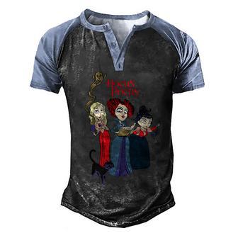 Hocus Pocus Sanderson Sisters Witch Graphic Design Printed Casual Daily Basic Men's Henley Shirt Raglan Sleeve 3D Print T-shirt - Thegiftio UK