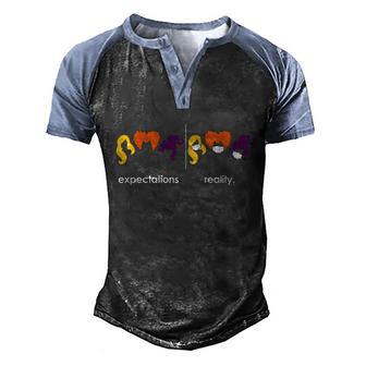 Hocus Pocus Witch Halloween Spooky Expectation Reality Funny Graphic Design Printed Casual Daily Basic Men's Henley Shirt Raglan Sleeve 3D Print T-shirt - Thegiftio UK