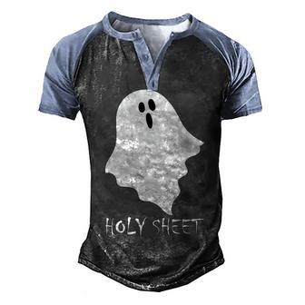 Holy Sheet Graphic Design Printed Casual Daily Basic Men's Henley Shirt Raglan Sleeve 3D Print T-shirt - Thegiftio UK