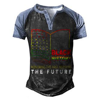 Honoring Past Inspiring Future African Black History Month Men's Henley Shirt Raglan Sleeve 3D Print T-shirt - Thegiftio UK