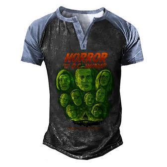 Horror From The DC Swamp Joe Biden Democrats Halloween Graphic Design Printed Casual Daily Basic Men's Henley Shirt Raglan Sleeve 3D Print T-shirt - Thegiftio UK