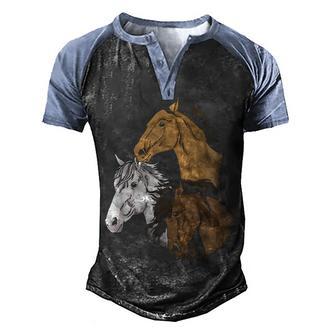 Horse Gifts For Girls 10 12 Horse S Women Love Riding Men's Henley Shirt Raglan Sleeve 3D Print T-shirt - Thegiftio UK