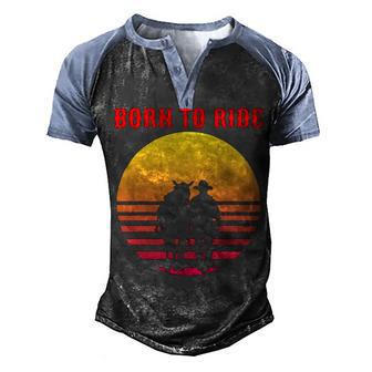 Horseback Riding Love And Ride Horses Horse Racing Men's Henley Shirt Raglan Sleeve 3D Print T-shirt - Thegiftio UK