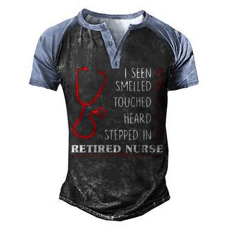 Hospital Retired Nurse Men's Henley Shirt Raglan Sleeve 3D Print T-shirt - Thegiftio UK