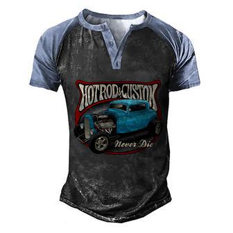 Hotrod Custom Graphic Design Printed Casual Daily Basic Men's Henley Shirt Raglan Sleeve 3D Print T-shirt - Thegiftio UK