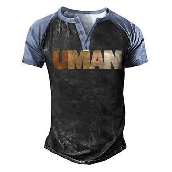 Human Anti Racist Men's Henley Shirt Raglan Sleeve 3D Print T-shirt - Thegiftio UK