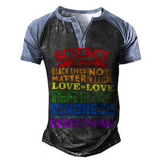 Human Rights V31 Men's Henley Shirt Raglan Sleeve 3D Print T-shirt - Thegiftio UK