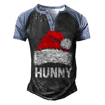Hunny Santa Christmas Family Xmas Gifts Men's Henley Shirt Raglan Sleeve 3D Print T-shirt - Thegiftio UK