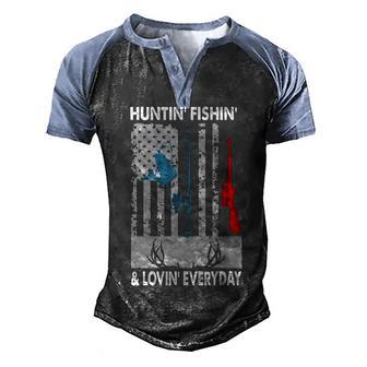 Huntin Fishin & Lovin Everyday V2 Men's Henley Shirt Raglan Sleeve 3D Print T-shirt - Thegiftio UK