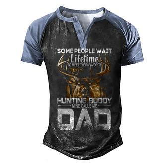 Hunting Buddy Mine Calls Me Dad Men's Henley Shirt Raglan Sleeve 3D Print T-shirt - Thegiftio UK