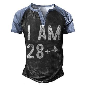 I Am 28 Plus 1 Fishing 29Th Birthday Gift Men's Henley Shirt Raglan Sleeve 3D Print T-shirt - Thegiftio UK