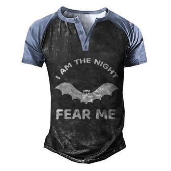 I Am The Night Fear Me Halloween Quote Graphic Design Printed Casual Daily Basic Men's Henley Shirt Raglan Sleeve 3D Print T-shirt - Thegiftio UK