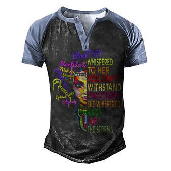 I Am The Storm Strong African Woman Black History Month Graphic Design Printed Casual Daily Basic Men's Henley Shirt Raglan Sleeve 3D Print T-shirt - Thegiftio UK