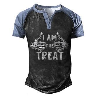 I Am The Treat Funny Halloween Graphic Design Printed Casual Daily Basic Men's Henley Shirt Raglan Sleeve 3D Print T-shirt - Thegiftio UK