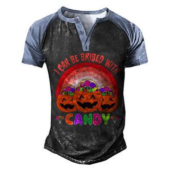 I Can Be Bribed With Candy Graphic Design Printed Casual Daily Basic Men's Henley Shirt Raglan Sleeve 3D Print T-shirt - Thegiftio UK