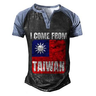 I Come From Taiwan Gift Graphic Design Printed Casual Daily Basic Men's Henley Shirt Raglan Sleeve 3D Print T-shirt - Thegiftio UK