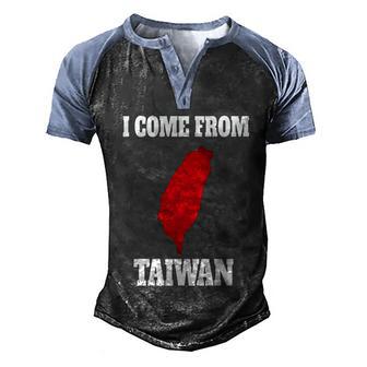 I Come From Taiwan Gift Graphic Design Printed Casual Daily Basic V3 Men's Henley Shirt Raglan Sleeve 3D Print T-shirt - Thegiftio UK