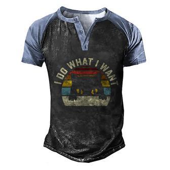 I Do What I Want Cat Tshirt Graphic Design Printed Casual Daily Basic Men's Henley Shirt Raglan Sleeve 3D Print T-shirt - Thegiftio UK