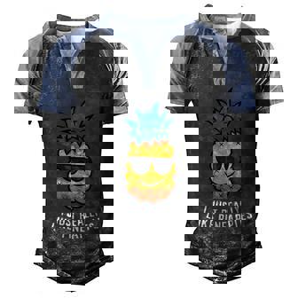 I Just Really Like Pineapples Cute Pineapple Summer Cute Gift Graphic Design Printed Casual Daily Basic Men's Henley Shirt Raglan Sleeve 3D Print T-shirt - Thegiftio UK