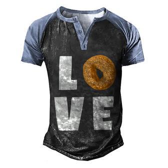 I Love Bagels Funny Bagel Lover Baking Themed Graphic Design Printed Casual Daily Basic Men's Henley Shirt Raglan Sleeve 3D Print T-shirt - Thegiftio UK