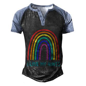 I Love My Aunts Graphic Design Printed Casual Daily Basic Men's Henley Shirt Raglan Sleeve 3D Print T-shirt - Thegiftio UK