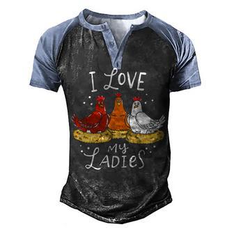 I Love My Ladies Chickens 1 Men's Henley Shirt Raglan Sleeve 3D Print T-shirt - Thegiftio UK