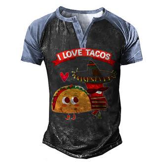I Love Tacos Cinco De Mayo Women Men Kids Boys Men's Henley Shirt Raglan Sleeve 3D Print T-shirt - Thegiftio UK