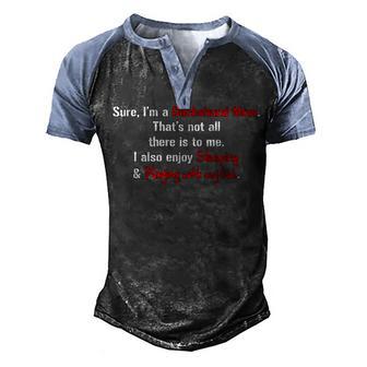I M A Dachshund Mom I Also Enjoy Sleeping Playin Men's Henley Shirt Raglan Sleeve 3D Print T-shirt - Thegiftio UK