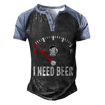 I Need Beer Gift For Beer Day Graphic Design Printed Casual Daily Basic Men's Henley Shirt Raglan Sleeve 3D Print T-shirt - Thegiftio UK