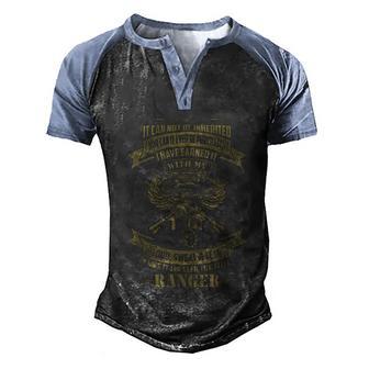 I Own It Forever The Title Us Army Ranger Veteran Gift Graphic Design Printed Casual Daily Basic V4 Men's Henley Shirt Raglan Sleeve 3D Print T-shirt - Thegiftio UK