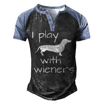 I Play With Wieners V2 Men's Henley Shirt Raglan Sleeve 3D Print T-shirt - Thegiftio UK
